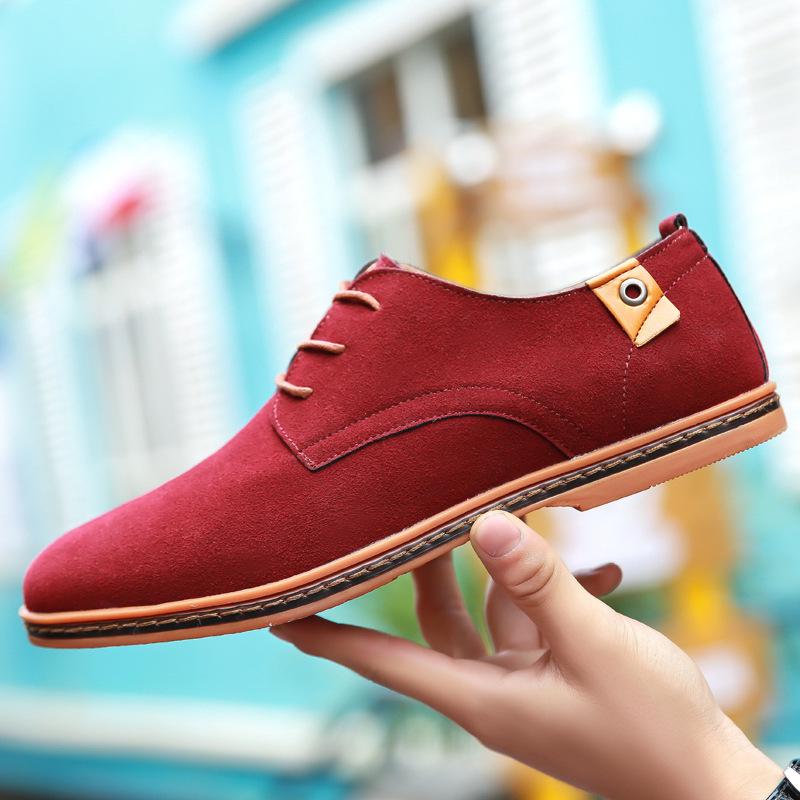 Große größe 38-48 klassischen stil handgemachte gemischte farbe wildleder leder MÄNNER casual schuhe mode weichen sohlen business formale wohnungen