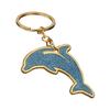 Sparkling Dolphin Keychain Pendant Lightweight Metal Keychains Creative Cartoon Animal Keyring Sea Themed Keychain for Men Women