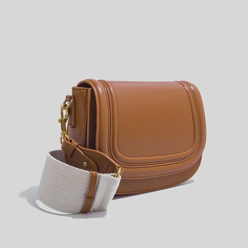Z Cross-Border 2024 Women's Saddle Bag: Versatile Wide Shoulder Strap Crossbody & Underarm Bag