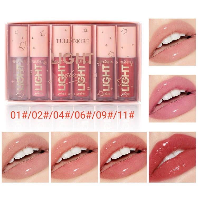 Moisturizing Candy Lip Glaze Mirror Pearl Nude Lip Gloss 12 Colors Nude Lip Oil