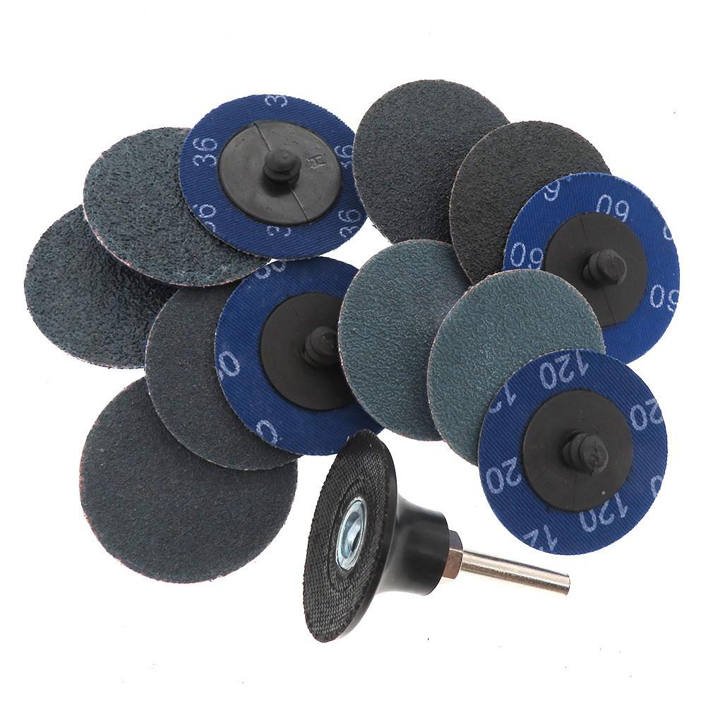 10pcs 2" Zirconia Quick Change Sanding Discs Roll Lock R-Type Sandpaper Abrasive Disc 50mm 1/4" Holder Paint Rust Removal