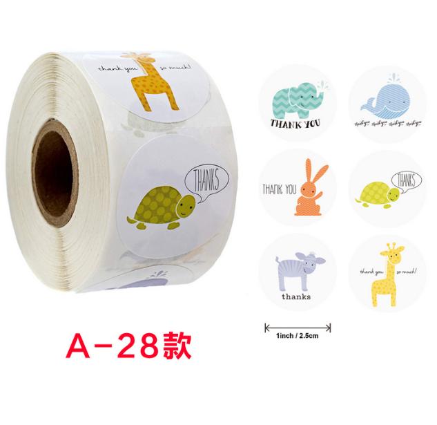 Stickers 500 Pcs/roll Teacher Rewards And Encourages Children Toys Cute Animal Stickers Sealing Stickers
