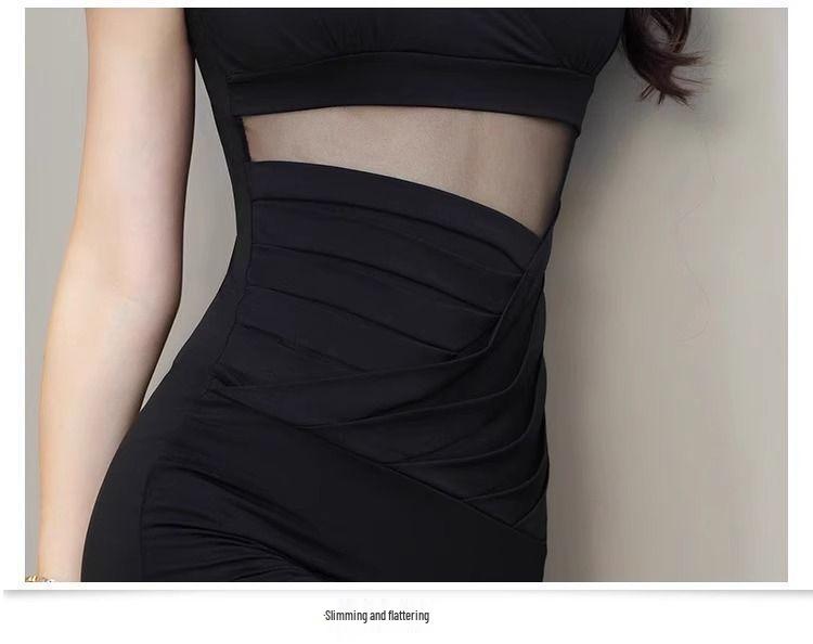 Elegantes Bodycon-Kleid mit Netzprint – Kurzärmelig für Nachtclub, Spa-Techniker