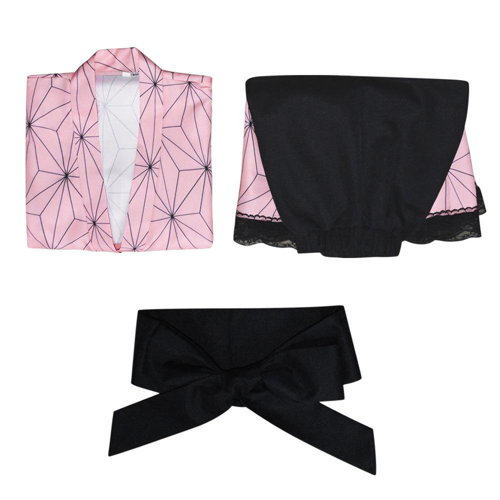 Japan Cartoon Comics Demon Slayer Cosplay Outfit Maid Dress Halloween Cosplay Kimono 0079