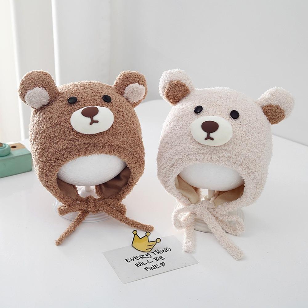 Cartoon Ear Winter Baby Earmuffs Warm Ear Protection Cap New Baby Knitted Cap