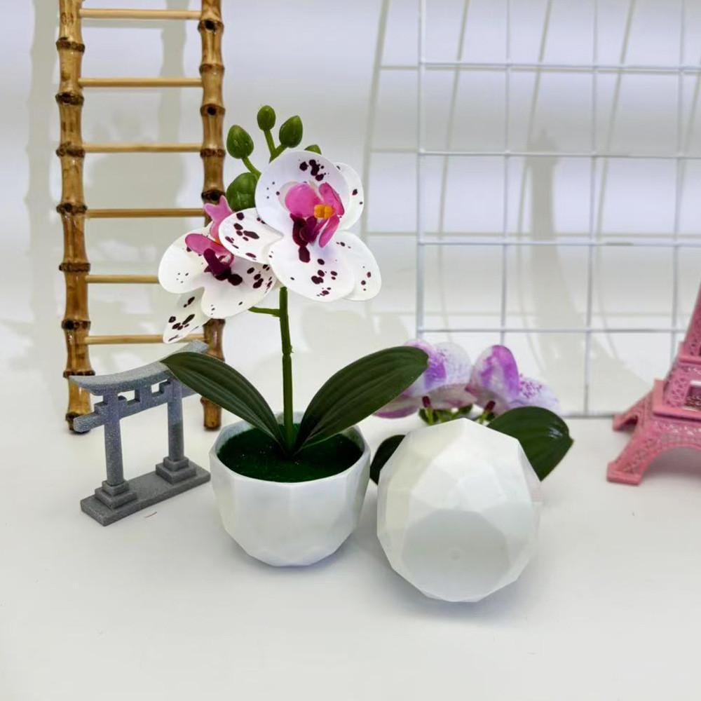 Phalaenopsis Artificial Pot Flower Bonsai For Event Decoration Prop And Home
