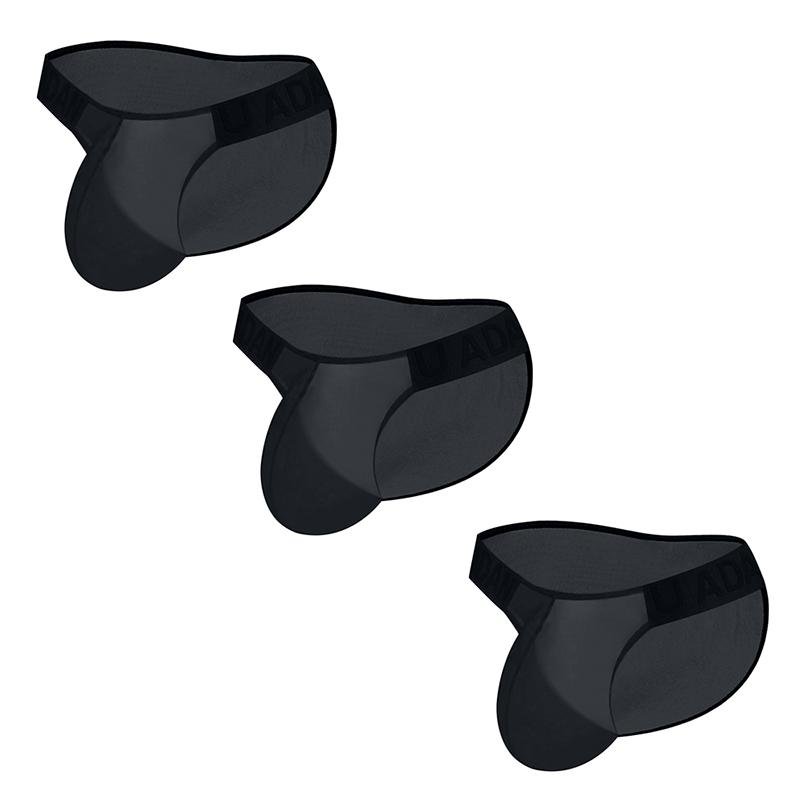 1/3-teilige sexy Herren-Slips, ultradünne transparente Unterwäsche aus Eisseide für den Sommer, geprägte Taillenbewegung ohne Spuren der Unterhose