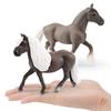 Simulated Forest Animal Steed Model Spotted Mare Black Forest Horse Pint Stallion Tabletop Static Ornament