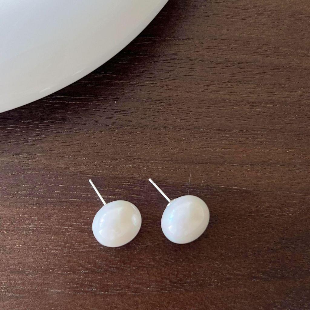Orecchini di perle in stile coreano: Elegante Argento 925, di Alta Gamma, Versatile, Semplice, Design alla Moda per Donne.