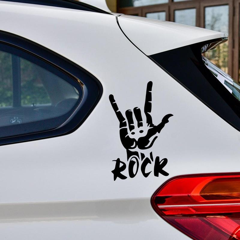 G103 15x23.1cm Three Ratels Car Stickers Rock Finger Funny Sticker Auto Decals
