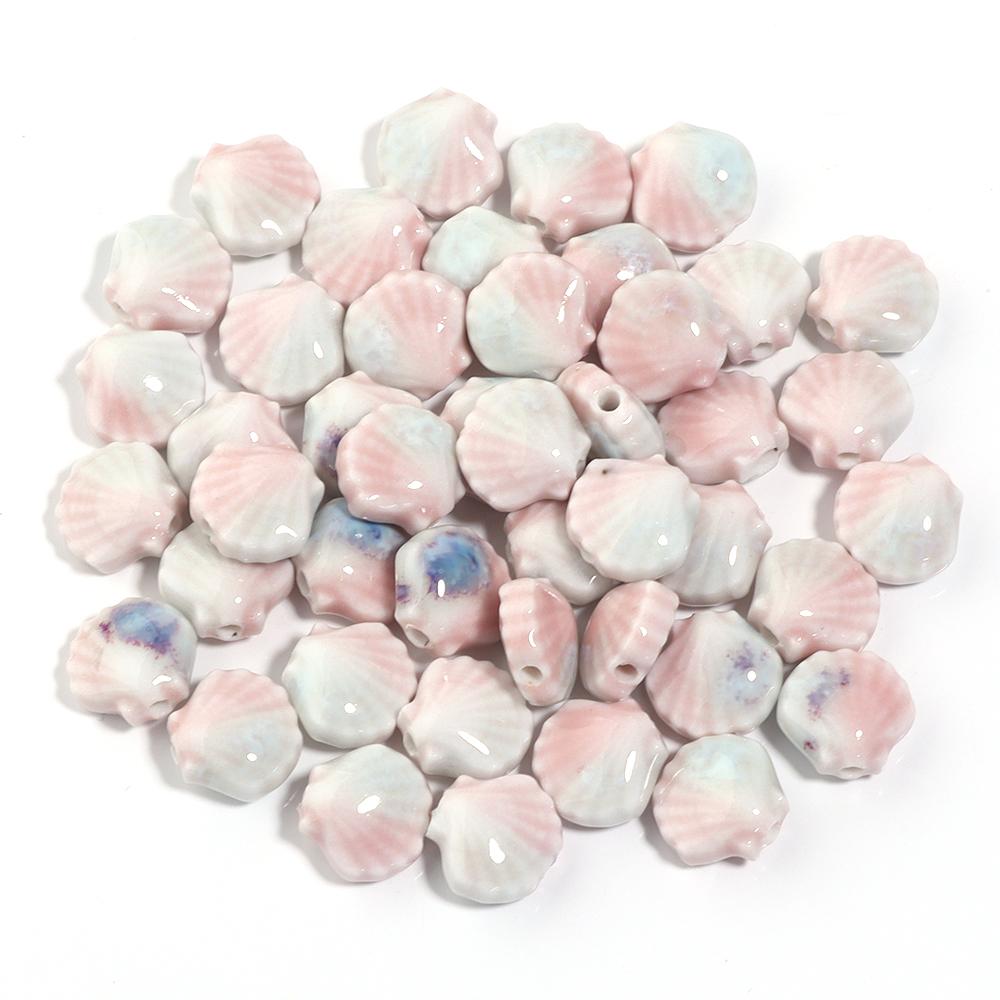 5pcs/lot Small Shell Ceramic Beads Color Cute Spacer Charms Bead for DIY Necklace Bracelet Earring Jewelry Making Accessories