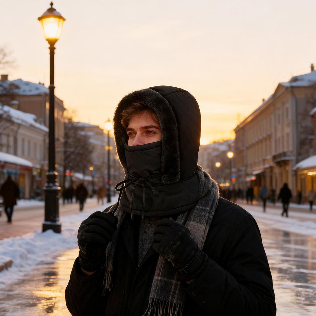 Winter Warm Hats Windproof Thickened Hood Ski Hat With Face Cover And Scarf For Women Men Cold Weather Outdoor Camping