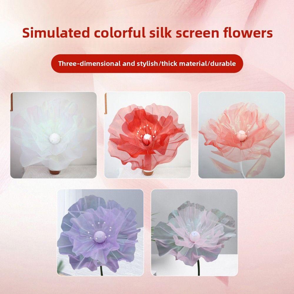 3D Large Artificial Flower 50cm Big Silk Mesh Flower Simulation Flower  Wedding Decoration