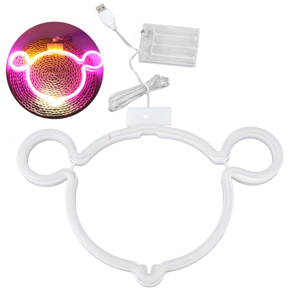 LED Neon Lights Signs USB Or Battery Powered PVC and ABS Neon Wall Light for Bedroom Kids Room Wedding