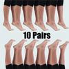 10-Pack Women's No-Show Short Socks with Heel Protection - Full Coverage Ankle & Heel, Thin Summer Invisible Socks Suitable For, Travel, Dates