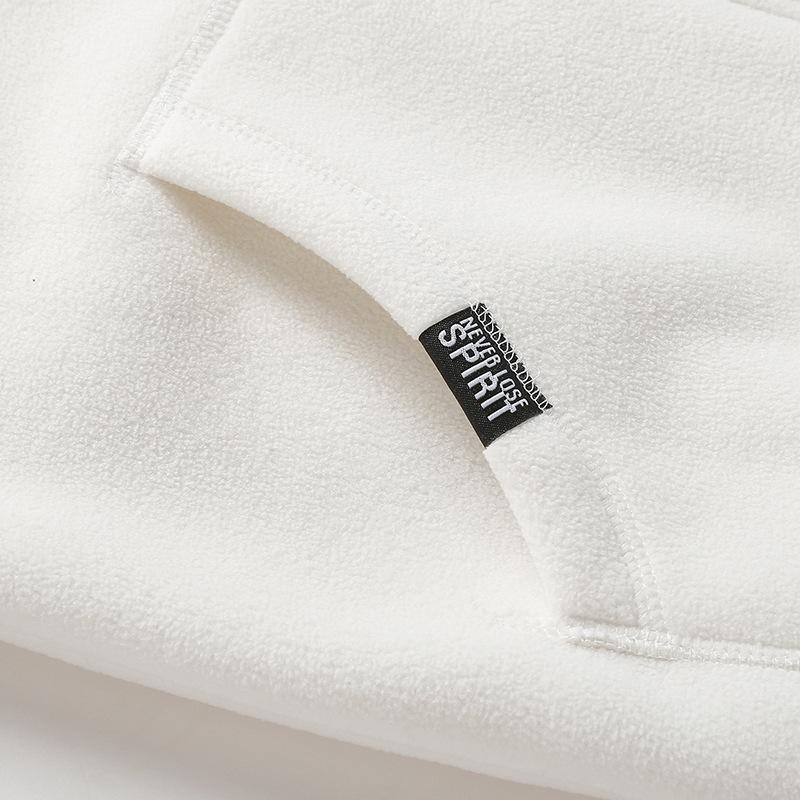 Hooded Jacket Men's and Women's Autumn and Winter Fleece Thickened Cardigan Sweater Warm and Windproof Couple Outfit