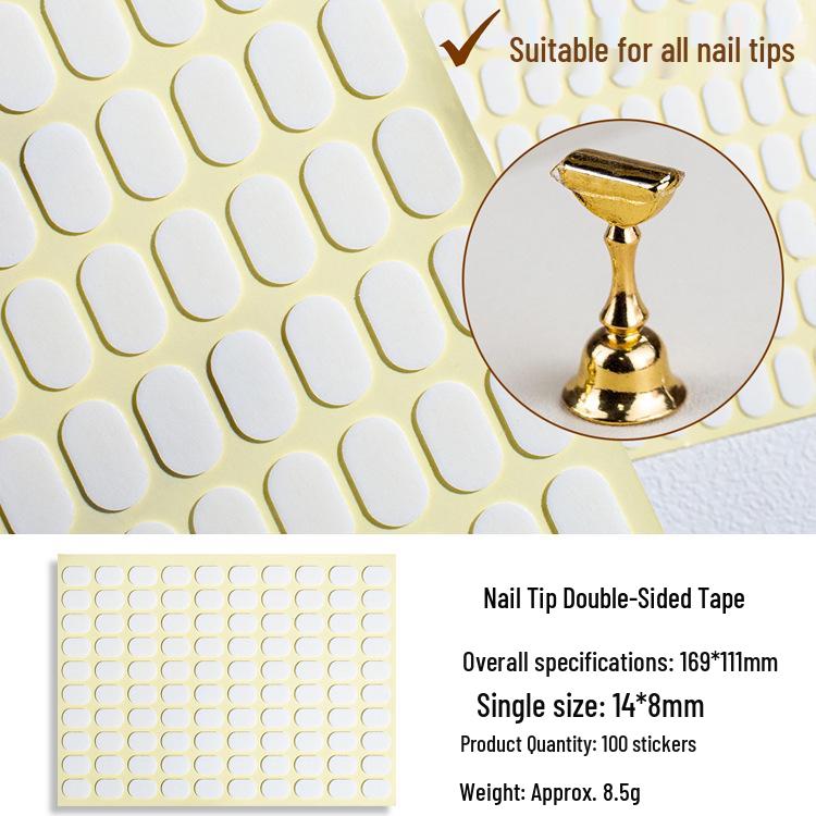 

Wearable Manicure Finger Tray with Traceless Transparent Tape for Nail Practice.