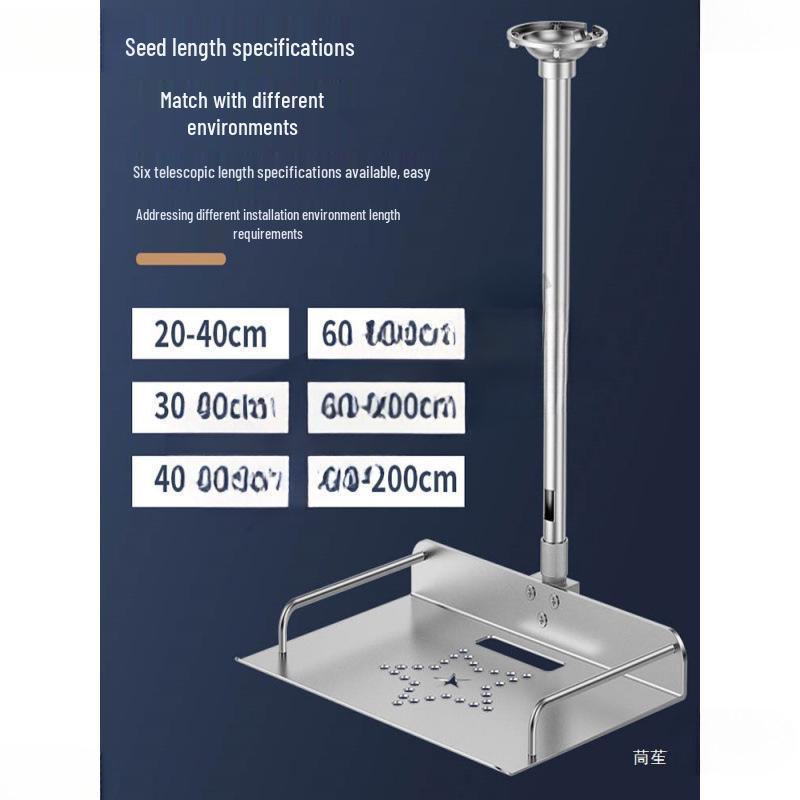 Versatile Projector Ceiling Mount and Wall Bracket with Retractable Lift and Shelf
