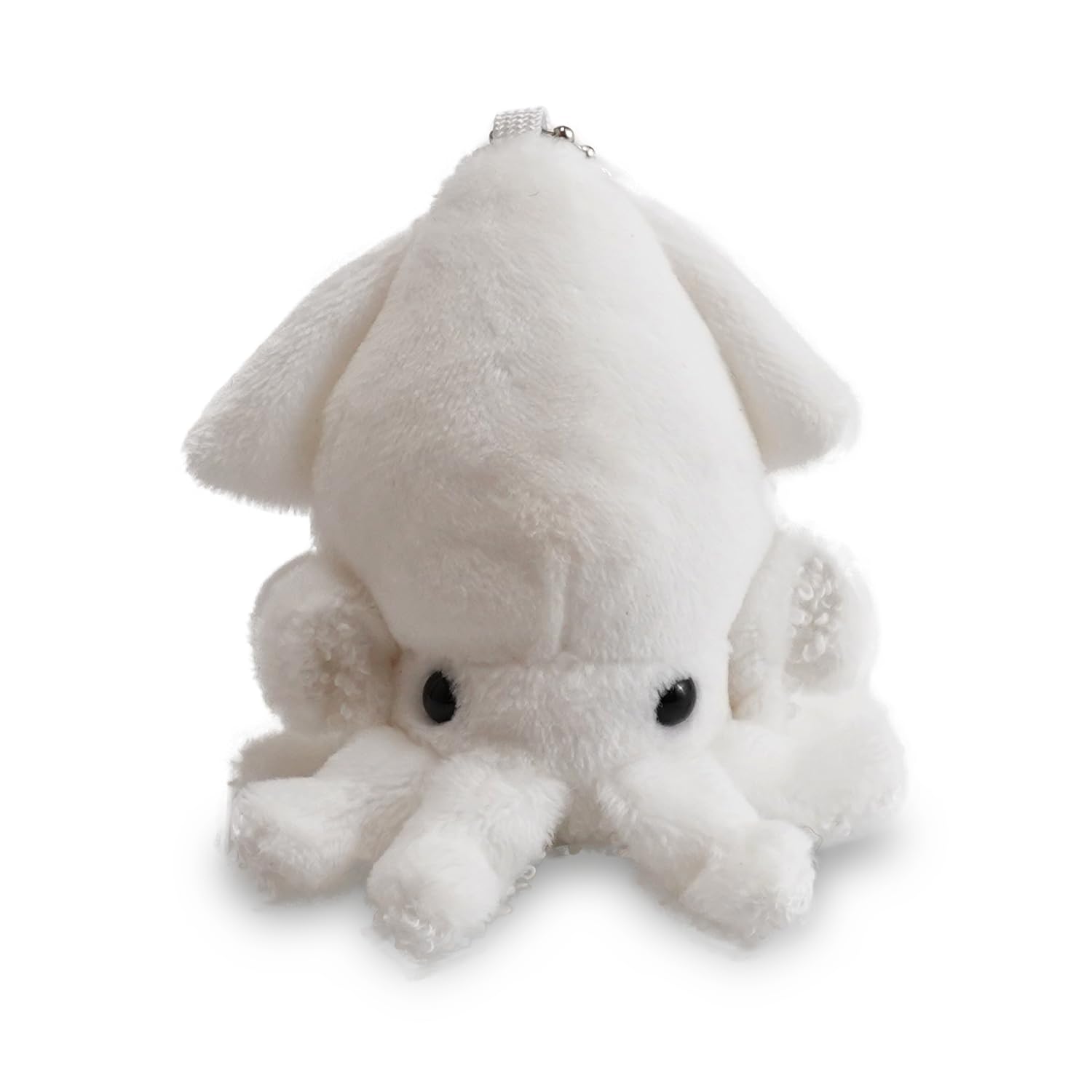 MofuMarine Plush Keychain Mascot - Cute Sea Creature (Squid, White)