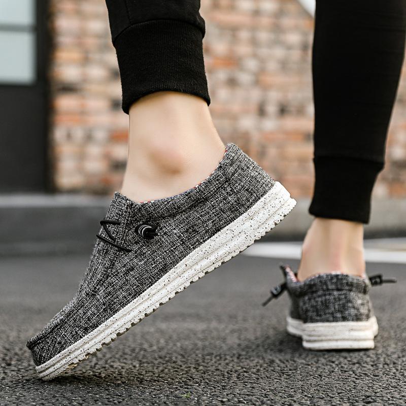 Canvas Shoes Breathable Men's Loafers Casual Comfortable Footwear Designer Shoes Men Zapatos De Hombre Plaid Woven Canvas Shoes