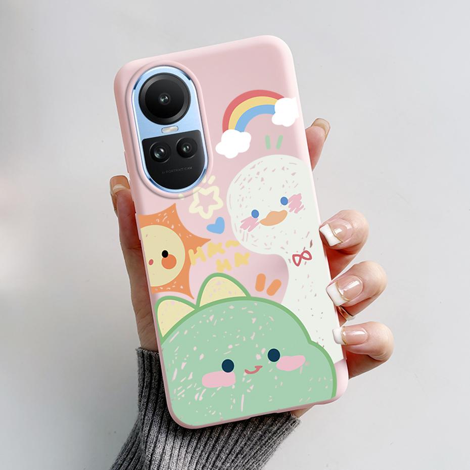 For OPPO Reno 10 5G CPH2531 Case Stylish Pattern Soft Silicone Phone Cases for Oppo Reno10 Pro Global 2023 CPH2525 Back Cover