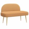 Padded Bench with Backrest Beige 110 X 60 X 76 Cm Boucle
