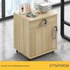 Lockable Mobile Wooden Cabinet for Under Desk Storage