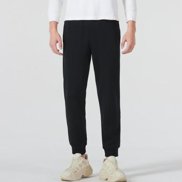 Skechers Colorful Casual Series Solid Mid-Rise Cuffed Sports Pants Men Pants Carbon-Black L323M020-0018