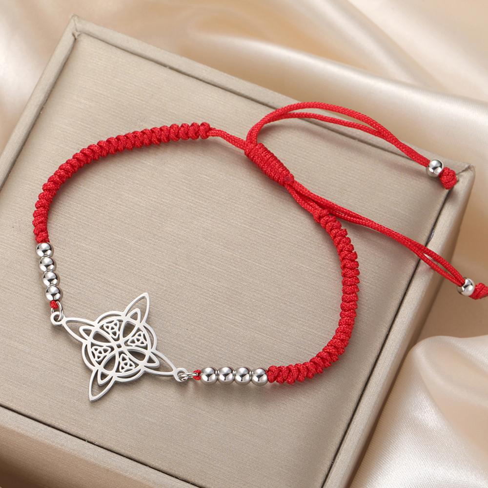 Dawapara Keltský Triquetra Uzel Trojice Náramek Wicca Symbol Nerezová Ocel Irský Dárek Amulet Štěstí Šperk
