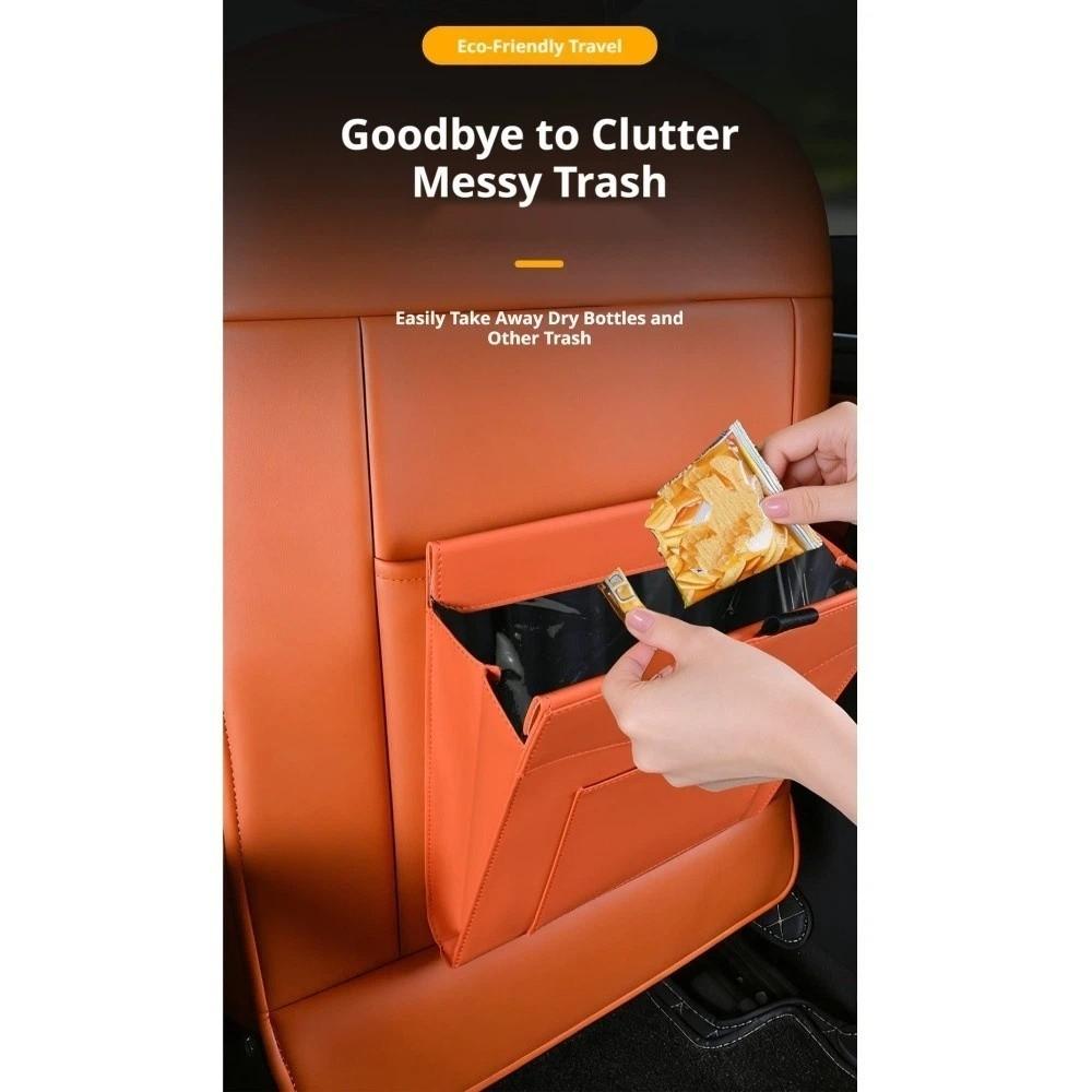Waterproof Magnetic Adsorption Storage Bag Storage Pocket Seat Hanging Trash Can  Gift