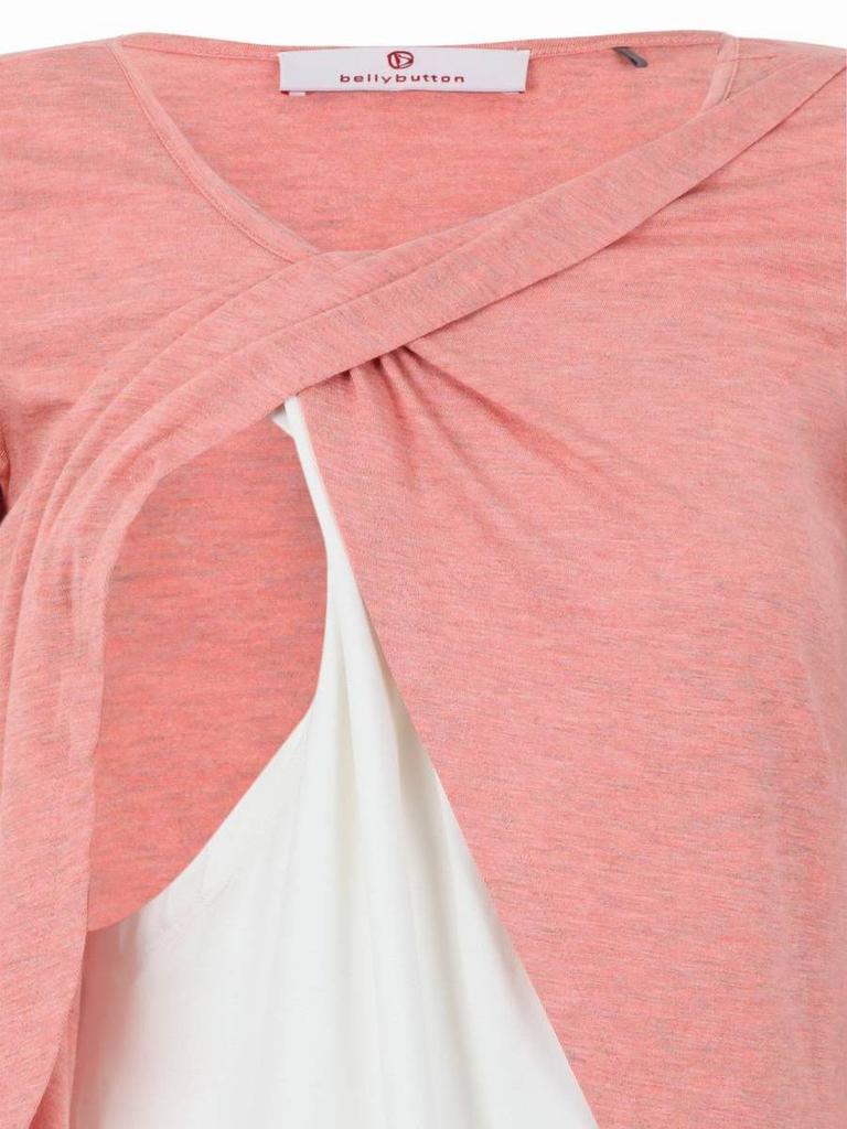 Bellybutton Maternity Women' Long Sleeve Nursing Blouse Pink