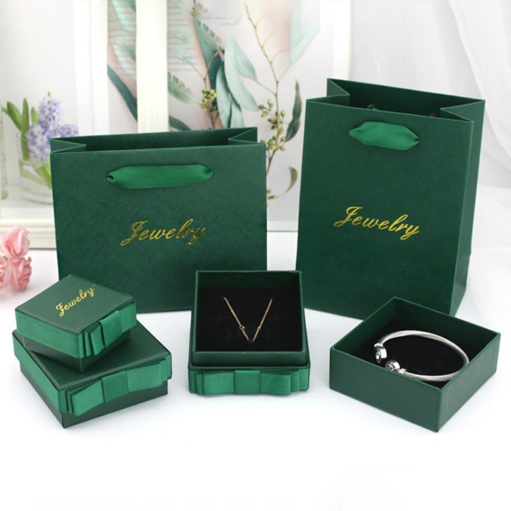 8pcs Square Jewelry Gift Box Elegant Gift Boxes with Lids and Bow Luxury Treat Boxes Paper Gift Wrap Box Jewelry Storage Box for Necklace Ring Earring