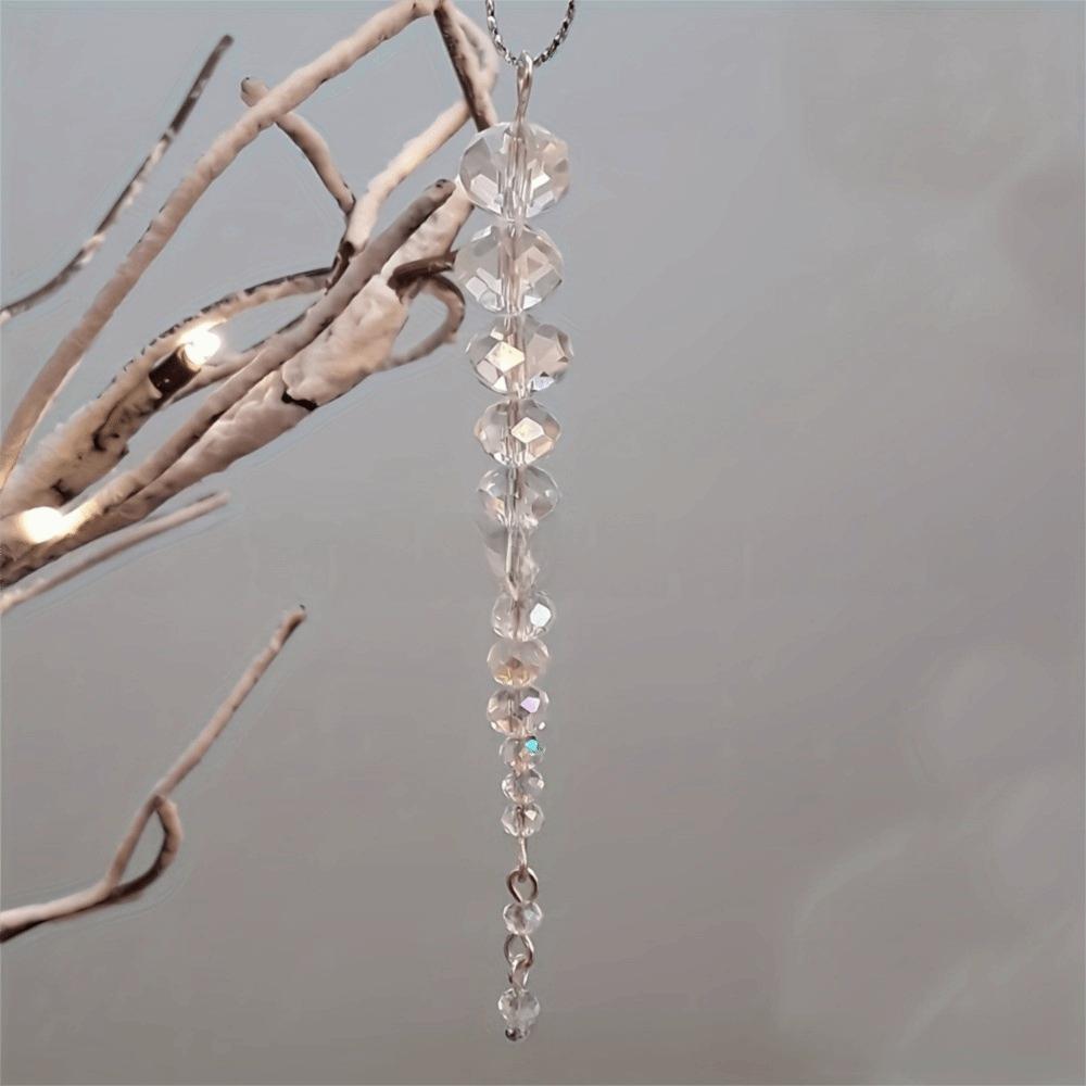 Crystal Christmas Icicle Pendants Teardrop Rhinestone Tree Pendants Christmas