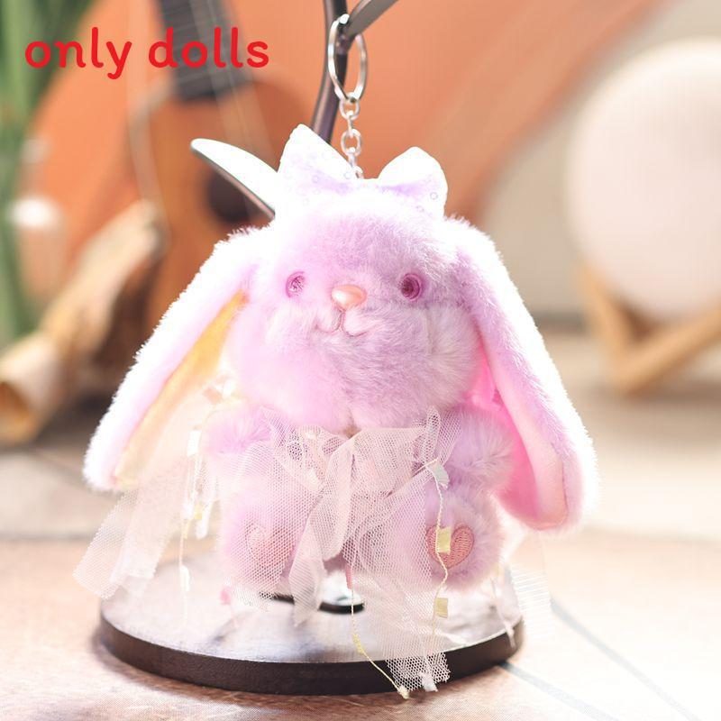 Cute Rabbit Plush Toy With Short Velvet Fur For Backpack Decor And Gifts