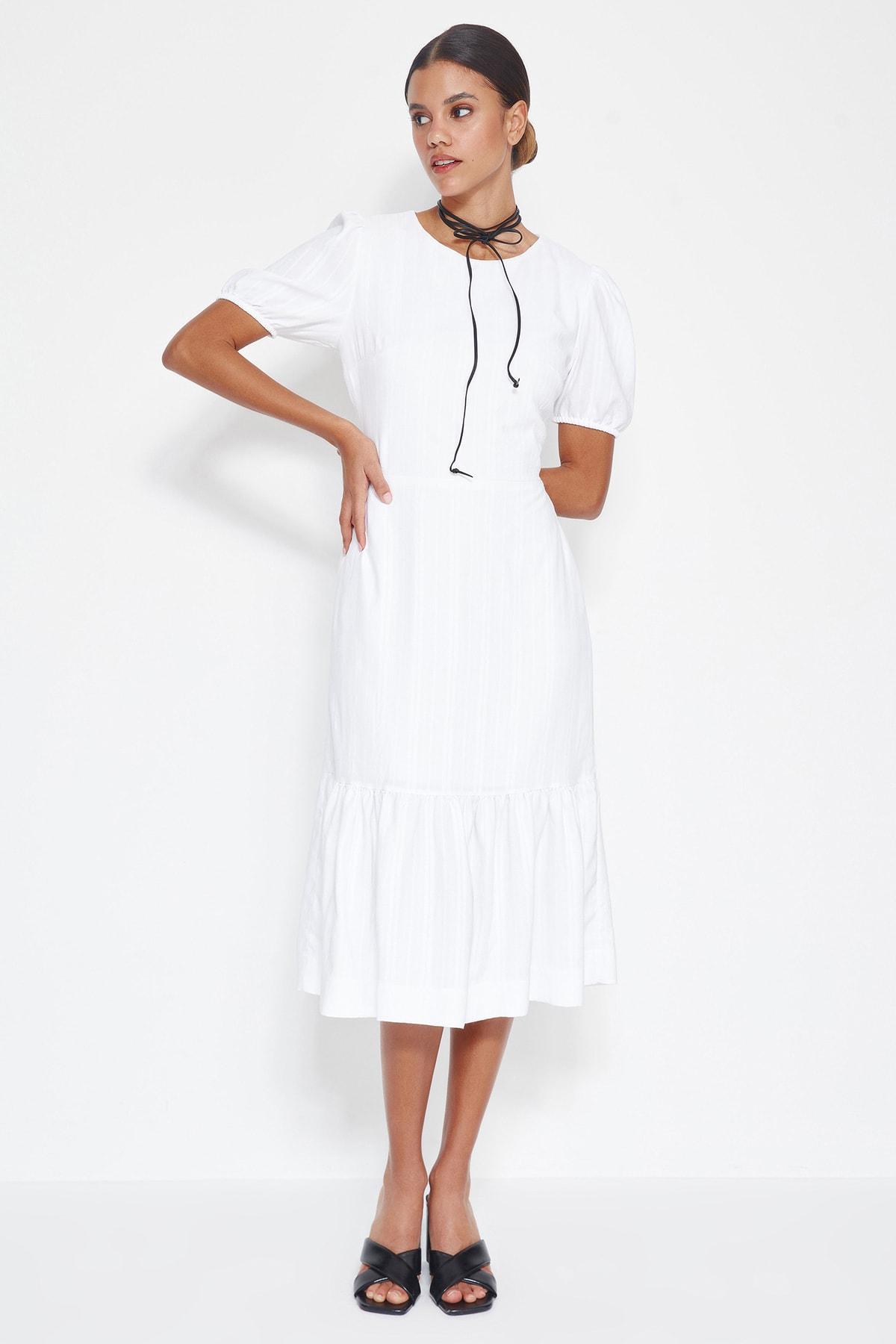 

Платье - Экрю - Прямое