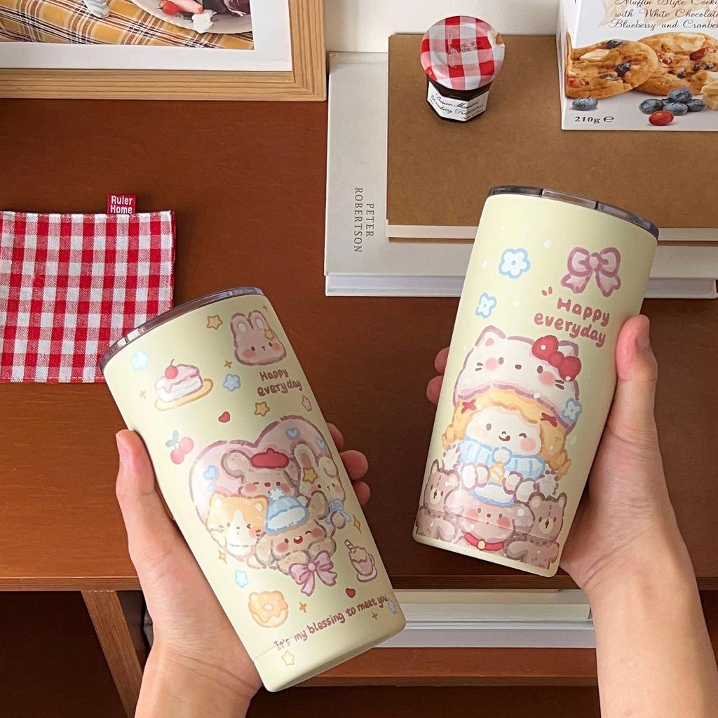 Original~ High-Value Thermos Cup Women'S Water Cup Large Capacity 304 Stainless Steel Coffee Cup Free Cup, Cup