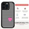 Zebra Pink Heart Groove iPhone 14/15/16/17 Pro Max Protective Phone Case