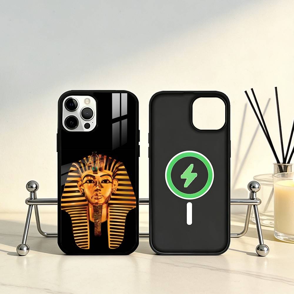 E-Ägypten P-Pharaonen Wandmalerei Handyhülle Für iPhone17,16,15,14,13,12,11 Plus,Pro Max Magnetisch Für Magsafe Kabelloses Laden