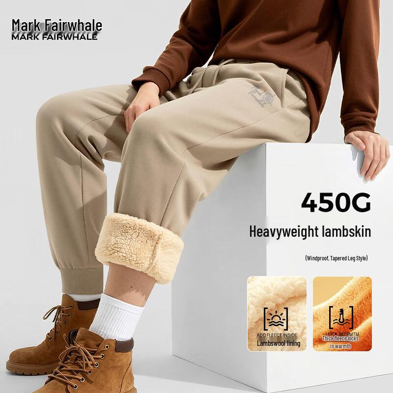 MARK FAIRWHALE Men s Winter Thermal Plush-Lined Jogger Pants 2XL