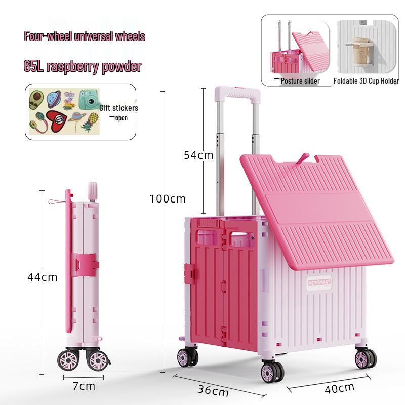 

Портативная складная тележка для покупок с колесами для подъема по ступенькам для продуктов и кемпинга