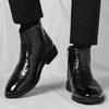 Autumn Winter Large Size Leather Chelsea Boots for Men Fashion Casual Soft Sole New Designer Brogue Shoes Man Ankle Boots