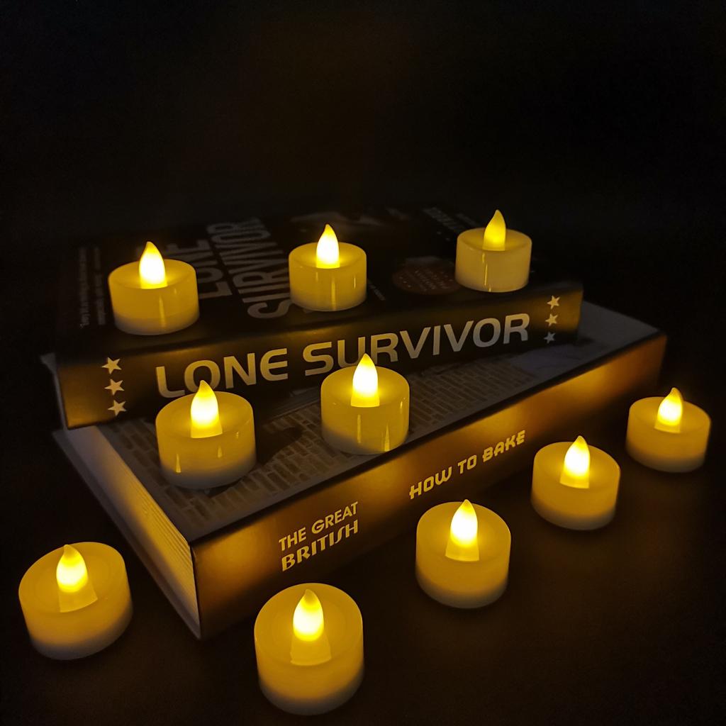 LED Flickering Flameless Candle Battery Tea Light Flashing Electric Candles Birthday Wedding Party Romantic Decoration