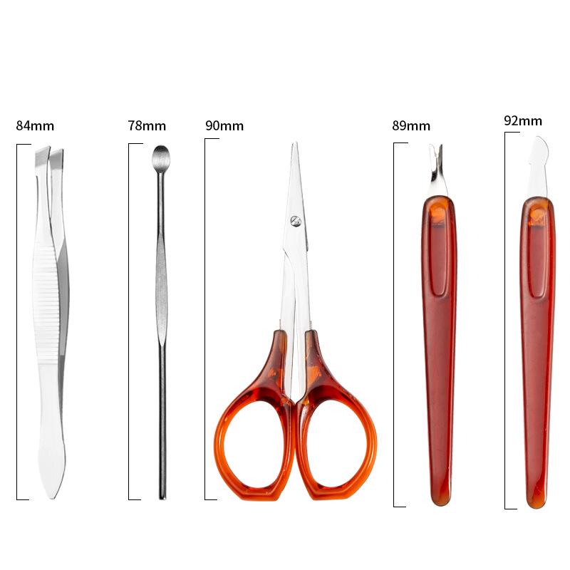 10pcs/set Nail Clipper Cutters Kit Nail Care Tools Set Scissor Tweezer Knife Ear Pick Manicure Set