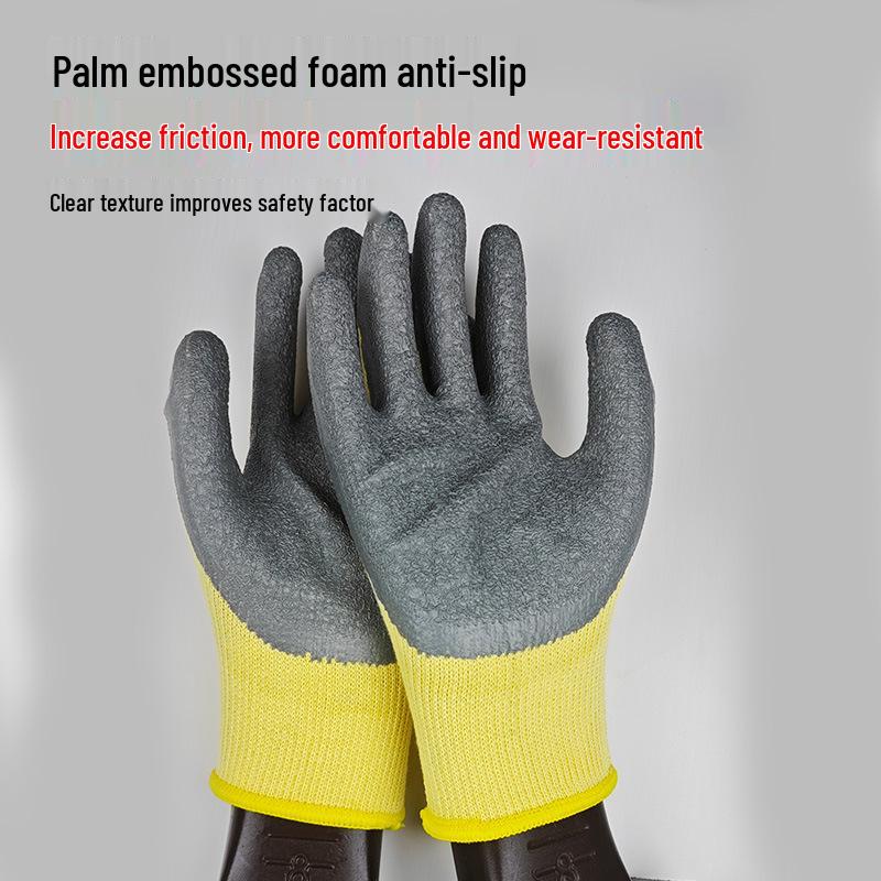 Zhongxintai 400V Isolierende rutschfeste Gummihandschuhe für Elektriker Atmungsaktiv, Verschleißfest, Niederspannungsschutz