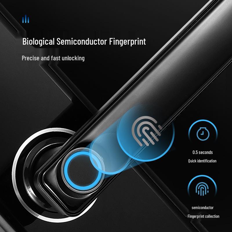 Smart Fingerprint & Password Lock for Wooden Doors - Perfect for Bedrooms, Apartments, and Hotels