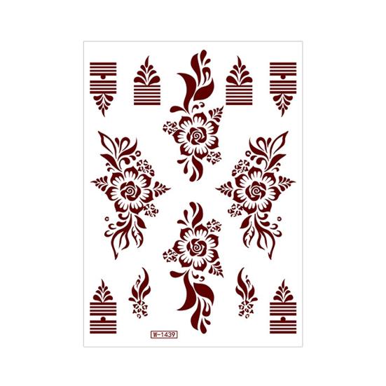 Skin-friendly Convenience Tattoo Stickers Water Transfer Paper Red / Clear / Brown 148 Mm/5.83