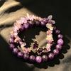 Natural Stone Bead Butterfly Bracelet for Women, Healing Stone Beaded Stretch Bracelet, Calming Spiritual Jewelry Gifts