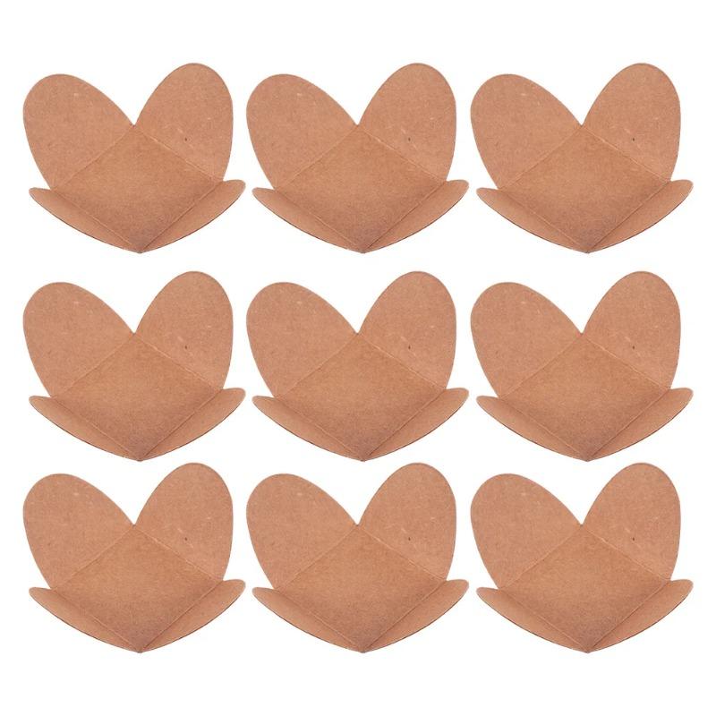 50pcs Chocolate Wrappers Paper Truffle Trays Kraft Cardboard Chocolate Tray Chocolate Partition Paper Dessert Bases