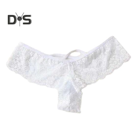 Dámské kalhotky Krajka Květinová výšivka Jednobarevná Nízký pas Elastické Prodyšné Otevřený rozkrok Tenké měkké bezešvé dámské kalhotky