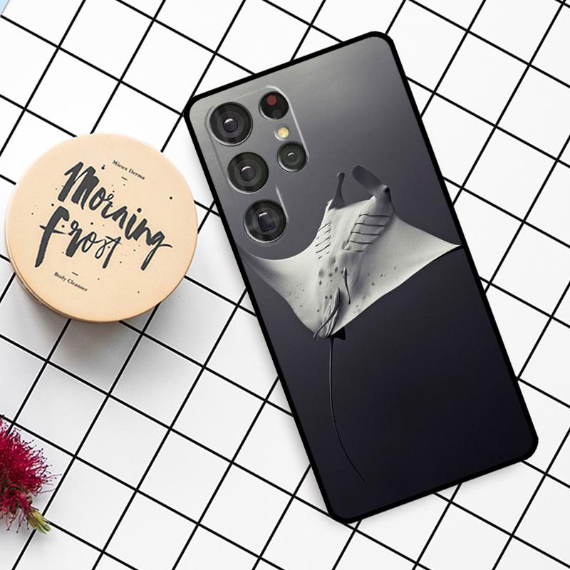 Animal Manta Ray Case For Samsung Galaxy S21 S22 S23 S24 S25 Ultra S9 S10 S25 Plus S25 FE S20 FE Phone Cover